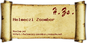 Helmeczi Zsombor névjegykártya